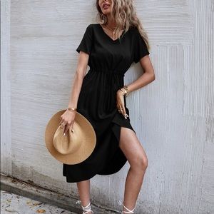 Black XL SHEIN Dress with Tie Waist